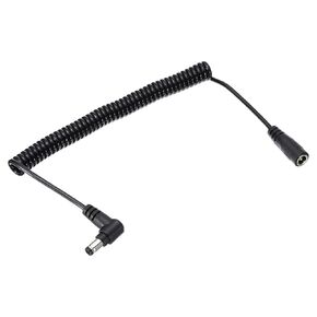 PATIKIL 5Ft 5.5mm x 2.5mm Male to Female DC Power Cable, Right Angle Wire Adapter Coiled Extension Cable Cord for LED Strip DVR Router Surveillance Camera