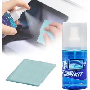 7oz Screen Cleaner Spray, Laptop Screen Cleaning Kit, Electronic Cleaner, Includes 1 Sprays & 1 Microfiber Cloths, for Computer,MacBook,Monitor,ipad, Without Any Streaks or Marks