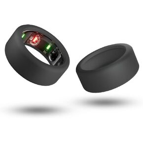 2pcs لخاتم أورا Gen3 Case Soft Cover Silicone لـ Oura Gen3 العمل على حماة مضادة للماء M 11/12/13 2-Black in Kuwait