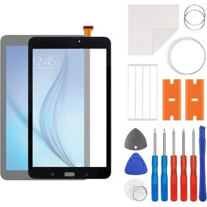 New Touch Screen Glass Digitizer Replacement Compatible with Galaxy Tab E 8.0 SM-T377,SM-T375,SM-T378 with Upgraded OCA Repair Kit-No LCD Screen