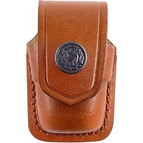 Speedloader Pouch for 357 Magnum 6 & 7 Shots, 44 Magnum 5 Shot, S&W .38 Special 6 Shot Genuine Leather Single & Double Speedloader Carrier/Case Handmade (Brown, Black)