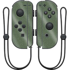 Maysyskins Glossy Glitter Skin for Nintendo Joy -Con Controller - Olive | واقي ، دائم عالية اللمعان اللمعان النهائي | من السهل تطبيق الأنماط وإزالتها وتغييرها | صنع في الولايات المتحدة