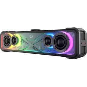 Redragon GS817 RGB Desktop Soundbar, 2.0 Channel Stereo Speakers for Desktop w/Massive 30W Max Power, Touch-Control, Bluetooth 5.3 & 3.5mm AUX Inputs, Black