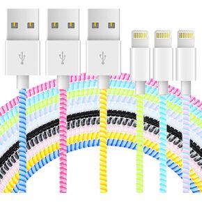 10 Pcs Spiral Cable Protector, Multicolor Charger Protector from Pets No Chew The Cable, Data Cable Protective, Headphone Saver Charger Protective Cover for Phone Charger