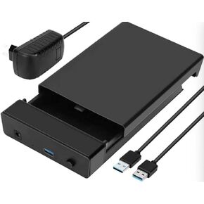 3.5 Hard Drive Enclosure for 3.5'' SATA SSD HDD USB 3.0 Hard Disk Case Black (S356U3)