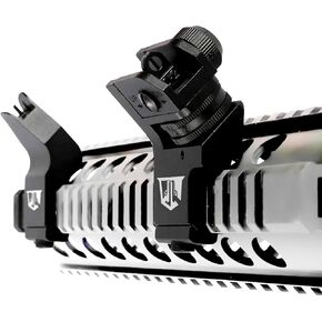 45 Degree Offset Iron Sights Canted Sights 45 Degree Iron Sights Works for Right & Left Hand Offset Iron Sights 45 Degree Backup Iron Sights Picatinny Rifle Fixed Iron Sight Front & Rear Rifle Sights