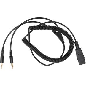 Quick Disconnect to 3.5mm Cable, Dual 3.5mm QD to 3.5mm Cable Adapter for Plantronics Headset with 9.8ft Length, Compatible with Computers, Cell Phones, Tablets