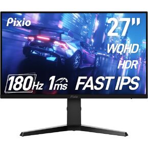 Pixio PX277 Prime Neo 27 inch 180Hz Refresh Rate QHD 1440p Resolution Fast IPS Panel 1ms GTG Response Time Gaming Monitor with Adaptive Sync