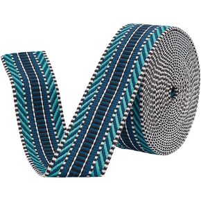 BENECREAT 5 Yards Jacquard Webbing, 1.5 Inch Wide Webbing Strap Polyester Sewing Webbing Woven Ribbon for Clothing Accessories Strap