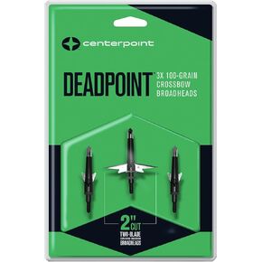 CenterPoint Archery AXCPBH100 DEADPOINT 100-Grain Mechanical Broadhead, 3-Pack