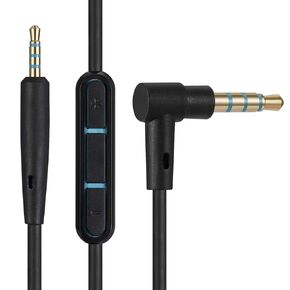 Replacement QC35 Audio Cable Cord with Built-in Microphone and Volume Control Compatible with Bose QuietComfort 25 QC35 QC35II QC25 Headphones(2.5mm to 3.5mm, 4.9ft)