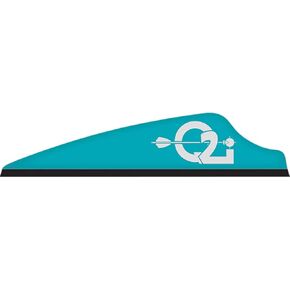 Q2i Fusion X-II 2.1" Target Archery Vanes - Ultra-Lightweight with Tri-Fusion Adhesion for Arrows | Premium Fletching & Accessories | Low-Profile Design for Competitive Archers | Pack of 100, Teal