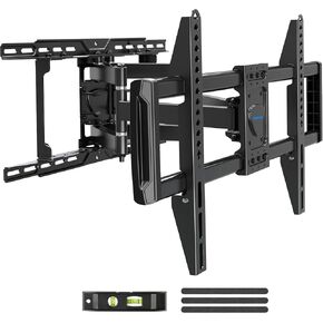 MOUNTUP Full Motion TV Wall Mount for Most 42-82 inch TVs, Wall Mount Bracket with Articulating Swivel and Tilt, TV Mount Max VESA 600x400mm, Holds up to 100lbs Fits 16" Stud,Matte Black
