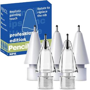 LOVE MEI Replacement Pencil Tips for Apple Pencil Pro,Pencil Tips fit for Apple 2nd 1st Gen USB-C,and Logitech Crayon Digital Pencil,Needle Pencil Pen Tips with Case,IPad Pro Pencil Sets 5Pack