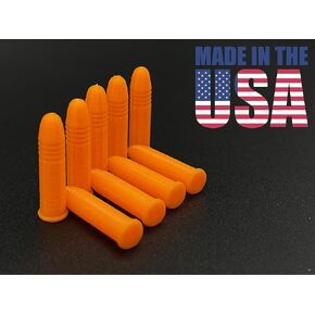 22 LR Premium Dummy Rounds, Snap Caps - Firearms Dry Fire Ammo for Training - Made in USA (15 Pack) Orange