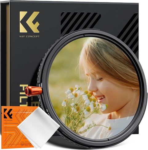K&F CONCEPT 95mm Black Diffusion Mist Effect 1/4 & Variable ND2-32(1-5 Stops) & Circular Polarizing Filter CPL-in 1 HD Lens Filter with 28 Multi-Coatings for Camera Lenses (Nano-X Series) in Saudi Arabia
