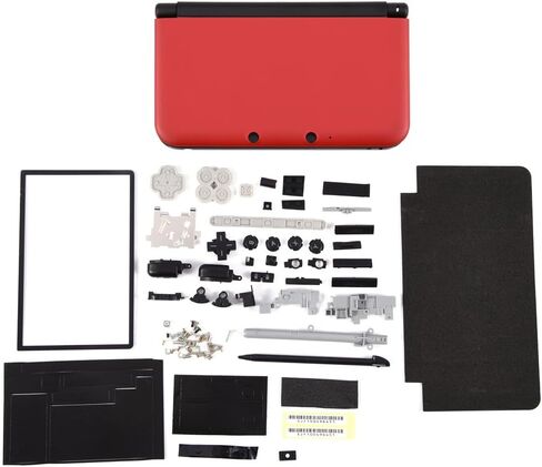 Replecement Case for 3DS LL, Full Housing Case Cover Shell Repair Parts Complete Replacement Kit for 3DS XL Red in Saudi Arabia