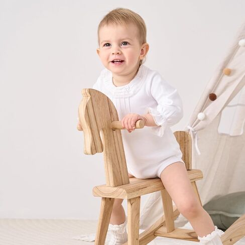 pureborn Baby Girls Boys Bodysuit One-Piece Romper 0-24 Months | OEKO-TEX Certified, Cotton, Viscose from Bamboo, Snap Closure, Embroidered Ready, Long & Short Sleeve, Machine Wash in Saudi Arabia