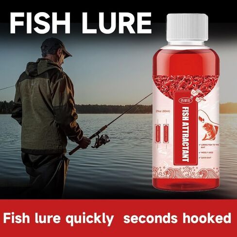 Fish attractant 2PCS Red Worm Concentrate Red Worm Bait Red40 Red Ink Fishing Liquid Fish Lure Attraction Enhancer Smell Bait Scent Bait Food for Fishing Trout Cod Carp Bass in Saudi Arabia