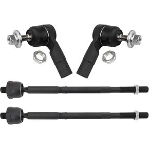 TRQ Front Inner and Outer Tie Rod Set Compatible with 2014-2018 Jeep Cherokee
