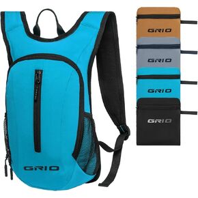 GRIO Lightweight Packable Daypack for Women Men, 15L Hiking Backpack, Lightweight Foldable Mini Backpack & Water Resistant Daypack for Hiking, Walking, Camping, Cycling