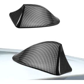 Ajxn Shark Antenna Fin Roof Aerial Base Radio Signal for Car SUV Truck Van Super Functional with Adhesive Tape Base 9 Carbon (Black)