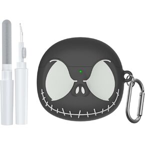for Apple Airpods 4th Generation Case with Cleaner Kit, Funny Silicone Protective Earbuds Case Compatible with Airpods 4 case, 3D Kawaii Case with Keychain Accessories（Skeleton）