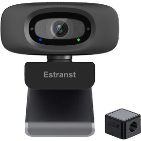 2K Quad HD Webcam with Privacy Cover & Noise-Canceling Microphone, Video Web Streaming Camera for PC Computer Desktop Laptop Mac Zoom Teams &More, 1pc Cable Organizer