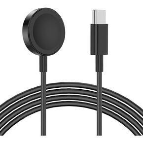 Charger Cable for Apple Watch, 1M USB C to Magnetic Wireless Fast i-Watch Charging Cable, Compatible with Watch Series Ultra/9/8/7/6/SE/SE2/5/4/3/2,Magnetic, USB C Interface, 1m Data Cable- Black
