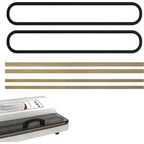 Maintenance Kit (08-0501-W) for Weston Pro Series Vacuum Sealer, Part Kit for 65-0101, 65-0201, 65-0401-W,Includes 2 Pcs Oval Vacuum Chamber Seals and 4 Pcs Seal Bar Tapes