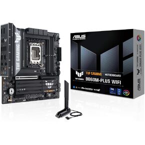 ASUS TUF Gaming B860M-PLUS WiFi B860 LGA 1851 mATX Motherboard, Intel® Core™ Ultra Series 2 Ready, AI PC, 12+1+2+1 80A Stages, DDR5,PCIe 5.0, 3X M.2, Wi-Fi 7, 2.5G LAN, HDMI™, USB 20Gbps Type-C®