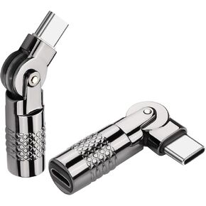 SinLoon 2 Pack Micro USB to USB C Adapter Micro 5Pin Female to USB Type C Male Connector 180 Degree Rotation Converter Connector Support Charge Data for Phone