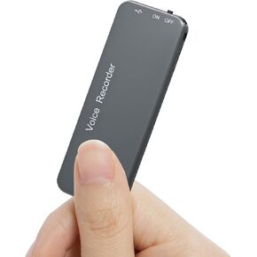 128GB(1800Hrs) Howabo Voice Activated Recorder with Playback, 40Hrs Recording Device with Metal Housing, 1536Kbps Digital Voice Recorder with USB-C for Interviews Personal Memo