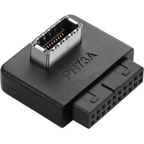 SinLoon USB 3.0 Front Panel Header USB 3.0 19/20Pin to Type E Motherboard Header Adapter USB 3.0 19Pin Female to Type-E Female Front Connector Converter (Type B)