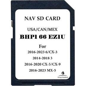 Navigation SD Card Latest GPS Map Update | Compatible with CX-5/CX-9(2016-2020), CX-3/6/MX-5(2016-2023), 3(2014-2018) | Map for USA/CAN/MEX
