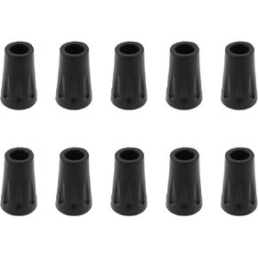 10PCS 40mm Black Trekking Pole Accessory Non Slip Rubber Sleeves Hiking Pole Accessories Cane Rubber Tip Suitable for Crampons and Ski Pole