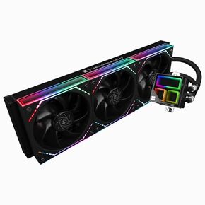 Frozen Infinity 360 Black CPU Aio Cooler,TL-M12*3 PWM Fans,Computer CPU Water Cooler,ARGB Infinity Mirror,360 CPU Liquid Cooling:LGA1851/1700/1150/1151/1200/2011,PC Water Cooling