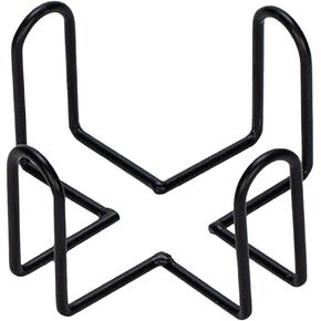 Black Iron Coaster Holder Metal Storage Rack Coasters Shelf for Both Round and Square Coasters, Bar Coasters Tools (4.40 X 4.40 X 2.48inch)