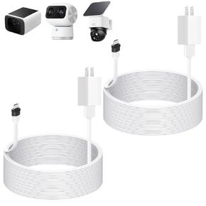 25FT/7.5M Charging Cable Compatible with eufy Security SoloCam S220/S340/C210/E30, eufyCam3/S330, eufy Security Indoor Cam S350/C210/C220, Power Extension Cable Provides Constant Power Supply
