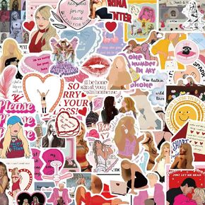 100PCS Sabrina Carpenter Stickers Pack, Waterproof Vinyl Decals Stickers for Water Bottle, Phone Case, Laptop, Bicycles, Cars, Helmets, Birthday Parties Gift Sabrina Carpenter Merch Christmas