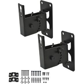 Speaker Wall Mount, Speaker Mount Wall, Wall Speaker Mount Brackets for Small Speakers Swivel & Tilt,Hold up to 30lbs，DX-618 (2 Packs Black)