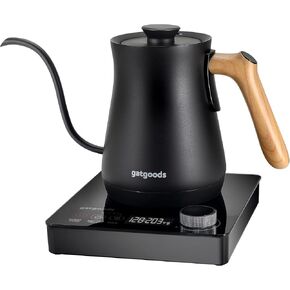 Electric Gooseneck Kettle, ±1℉ Precise Temperature Control, 1200W Rapid Boil, Hold Temp, Pour Over Kettle for Coffee and Tea, Stainless Steel Inner, 27oz