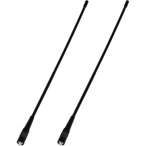 ثمانية Wood VHF UHF Dual Band HODENENNA HONENNA 136-174MHz 400-470MHz SMA SMA Female مرنة Talkie Whip Whip 15in 2-pack 2-pack for Baofeng Kenwood Ham Radio Two Way Radio UV-5R UV-82 BF-F8HP.