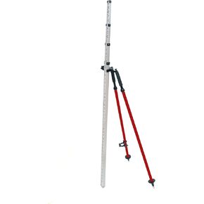 AdirPro Grade Rod Bipod - Leveling Rod Bipod with Thumb Release Locking System (Red)