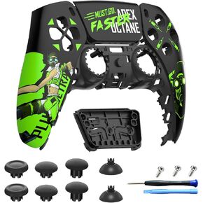 Front Shell Touchpad Compatible with PS5 Edge Controller, DIY Replacement Faceplate Custom Touch Pad Cover Set with Thumbsticks for PS5 Controller BDM-010 020 030 040 050