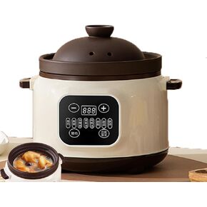 Electric Stew Pot, Split Purple Sand Electric Stew Pot, Full-Automatic Slow Cooker, 24-Hour Smart Appointment, 3.8L for 2-5People