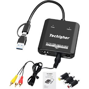 VHS to Digital Converter,USB Video Capture Card for Video,VCR/Hi8/DVD/AV/RCA/VHS to Digital Converter，RCA to hdmi Converter，av to hdmi Converter，Capture and convertVHS/VCR/Hi8/DVD/RCA to Digital