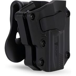 Universal Level 2 Gun Holster | Fits Compact Pistols | Secure Retention | Paddle & Low-Ride Hooks
