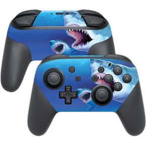 MightySkins Skin Compatible with Nintendo Switch Pro Controller - Great Whites | Protective, Durable, and Unique Vinyl Decal wrap Cover | Easy to Apply, Remove, and Change Styles | Made in The USA