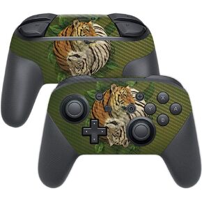 MightySkins Carbon Fiber Skin for Nintendo Switch Pro Controller - Golden Retriever Rainbow | Protective, Durable Textured Carbon Fiber Finish | Easy to Apply, Remove | Made in The USA